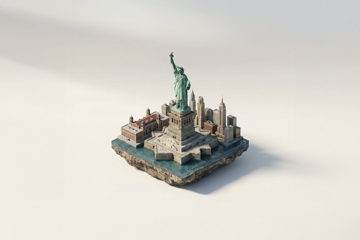 A miniature isometric architectural diorama of [LANDMARK NAME], accurately refle…