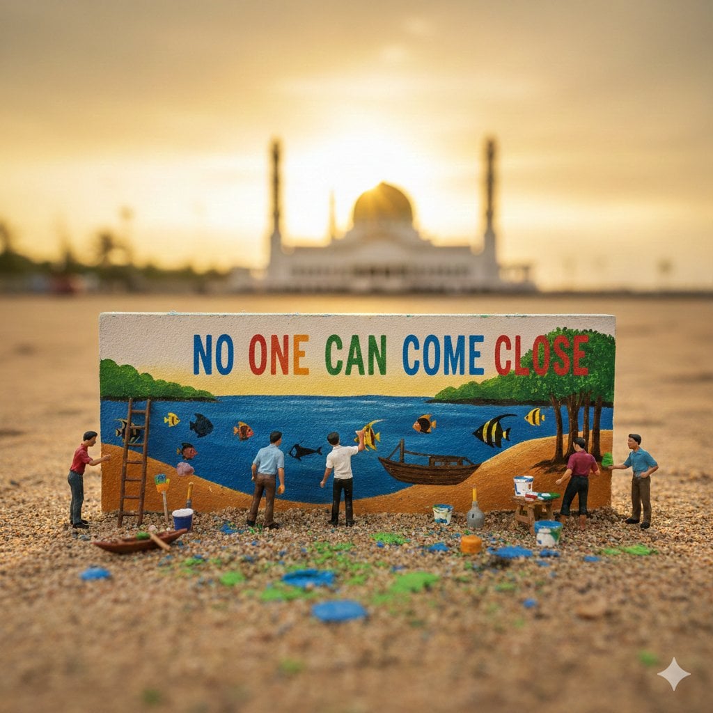 { "scene": { "description": "Artistic miniature diorama of youthful figurines co…