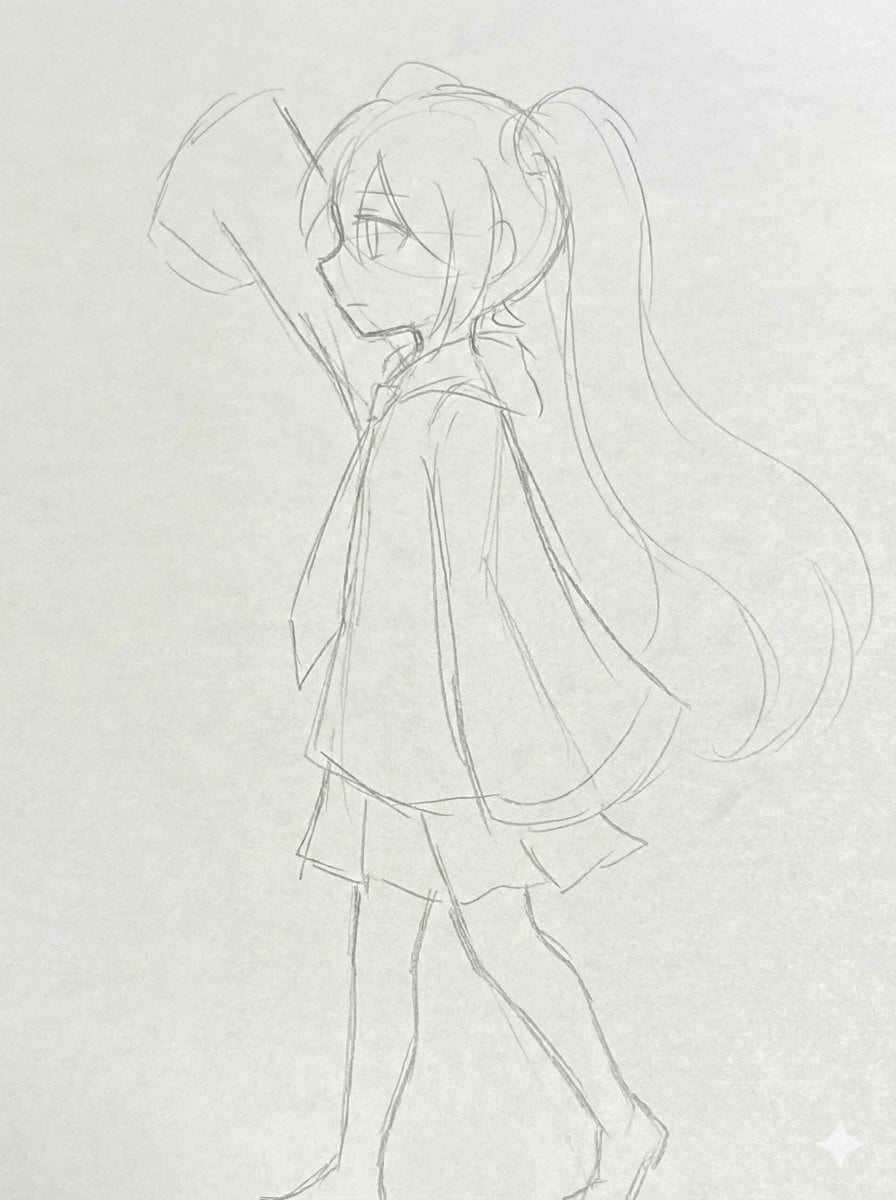 今日は妻にAntigravity 導入ガイド。横で色々見てた娘が「AIはアタリの絵でも違う角度出せる?」と描いた絵を持ってきた。 全然違う仕上がった状態になるか… (2)