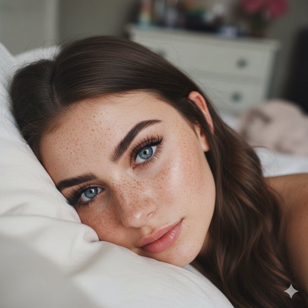 { "subject_details": { "appearance": { “description": "Young woman" "eyes": "lar…