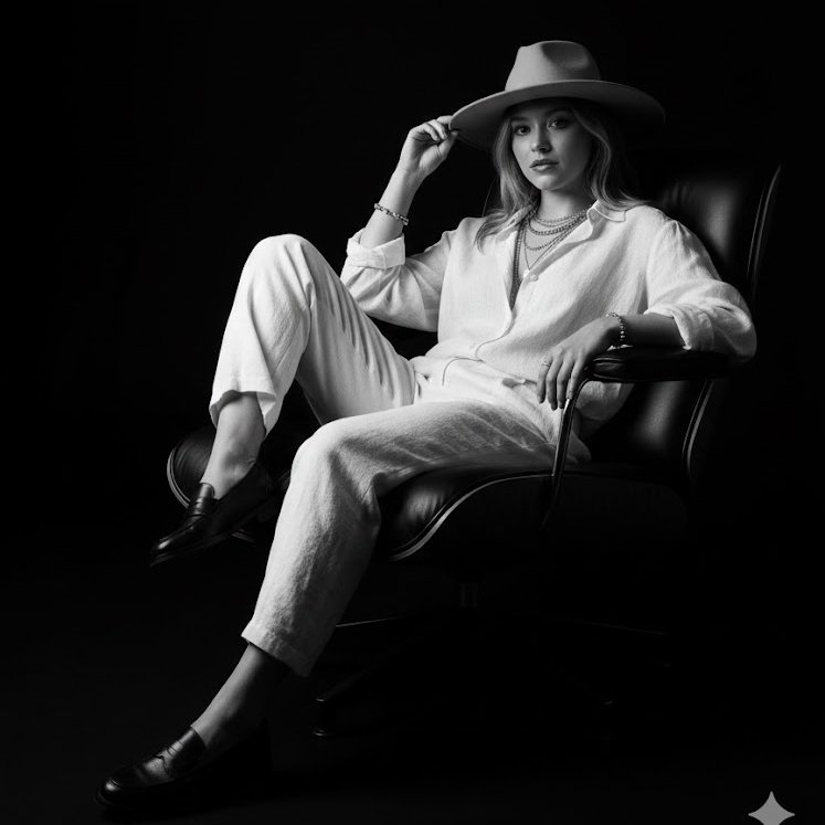 { "prompt": "Hyper-realistic 8K black-and-white studio portrait captured as a me…