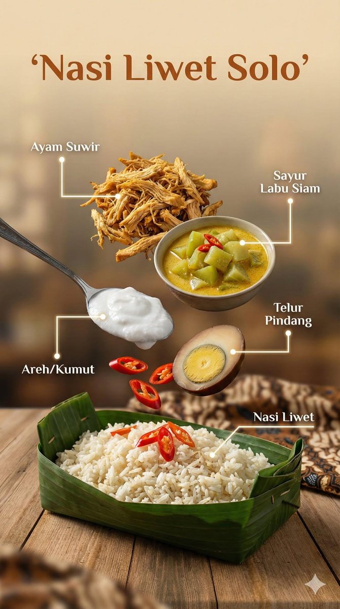 Ultra-realistic cinematic food photography of a traditional Indonesian dish, pre…