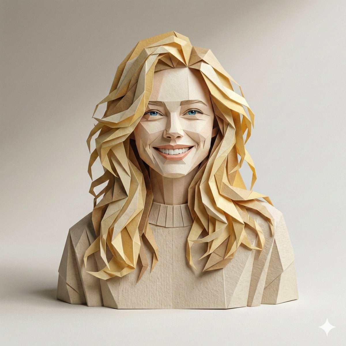 A hyper-detailed, origami-style version of a person, folded from high-quality pa… (3)