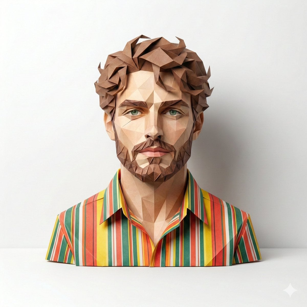 A hyper-detailed, origami-style version of a person, folded from high-quality pa… (4)