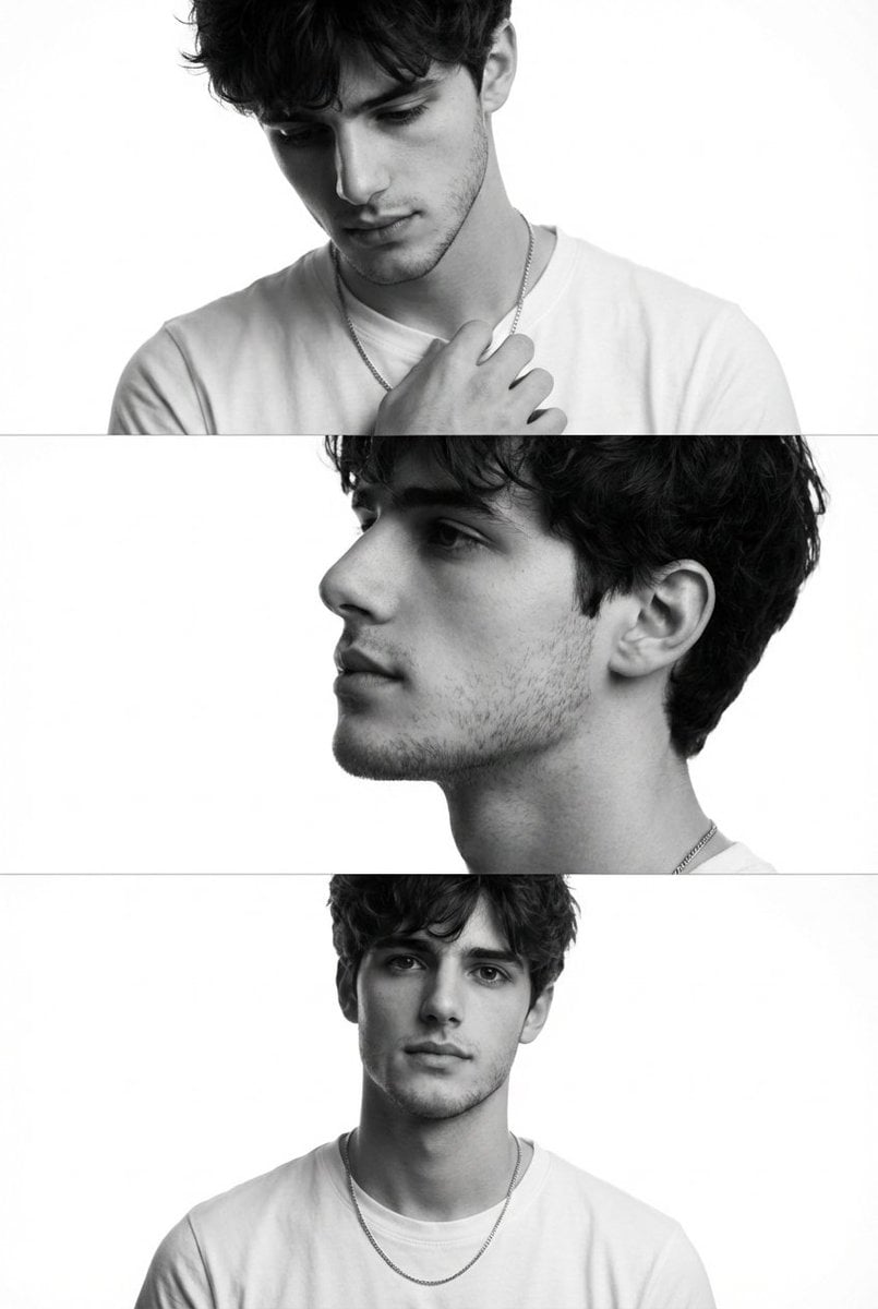 Preserve the face, proportions, and external features of the model as in the ref…
