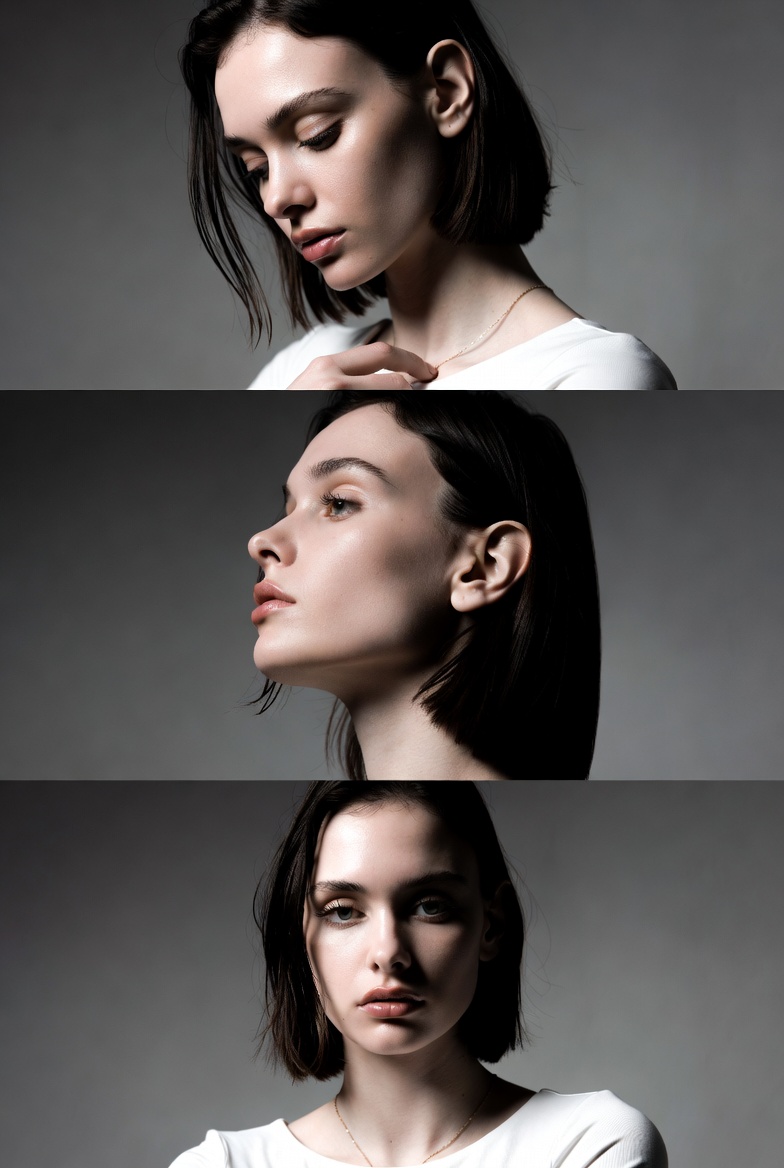 Preserve the face, proportions, and external features of the model as in the ref… (2)