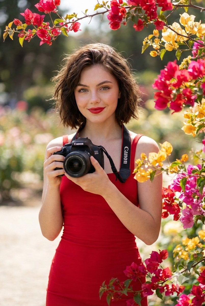 Create hyper-realistic 16k quality image of A young woman with a slightly dark m…