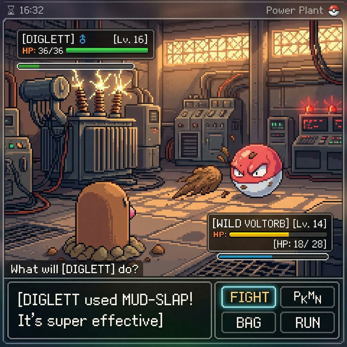 inspired by a classic pokemon gameboy screenshot but it's highly detailed beauti… (4)