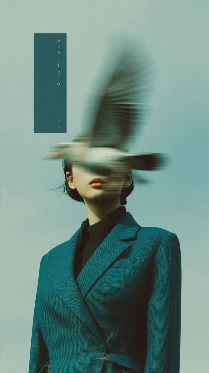 Editorial photography, a woman wearing a structured deep teal blazer standing ag… (1)