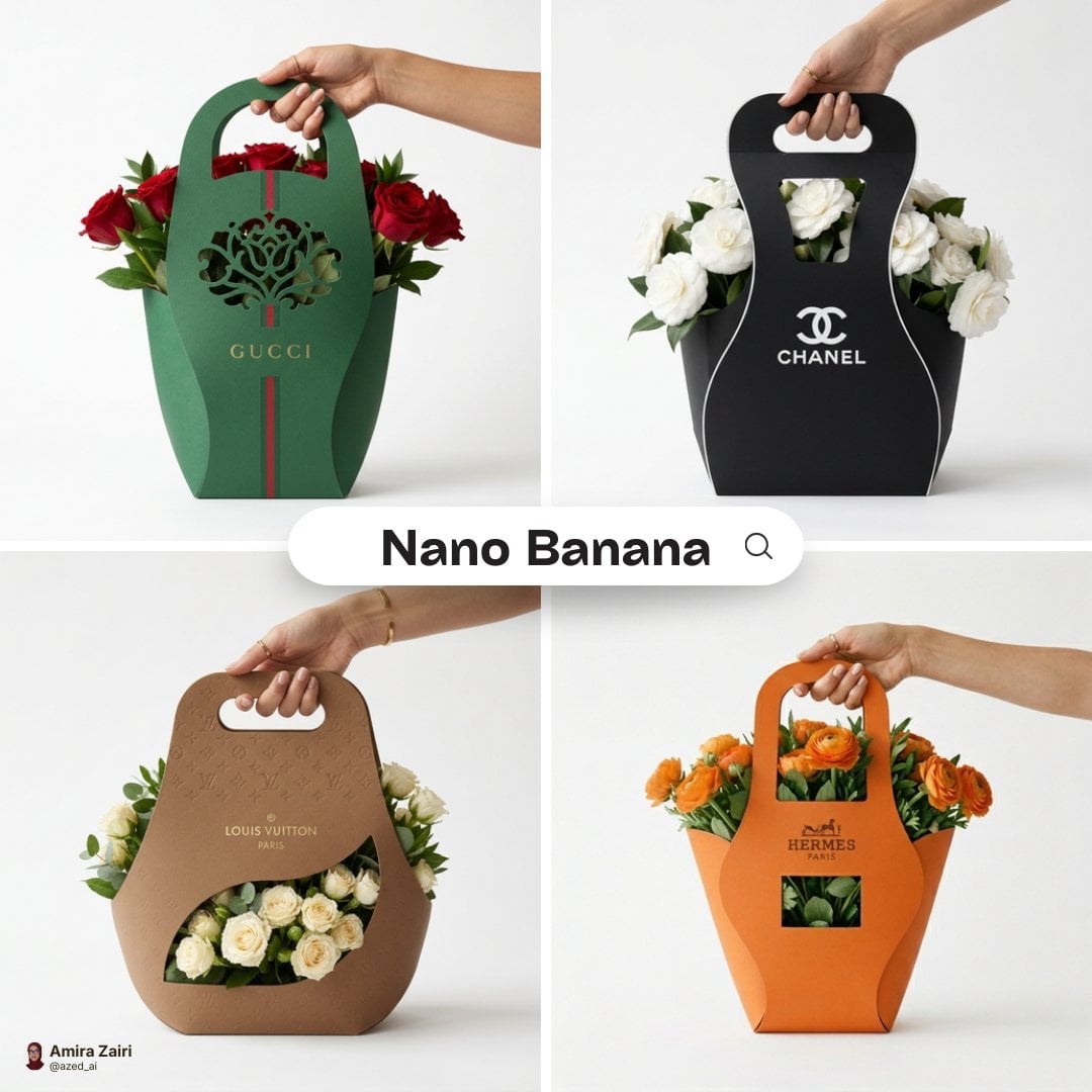 Minimalist branded flower packaging design for [brand], eco-friendly cardboard s…