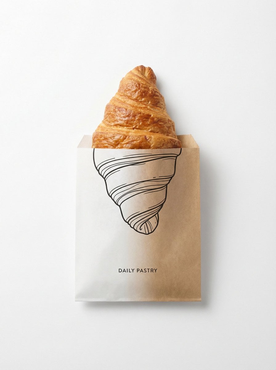 minimal studio shot on pure white background, real [Food Name] emerging from a p…
