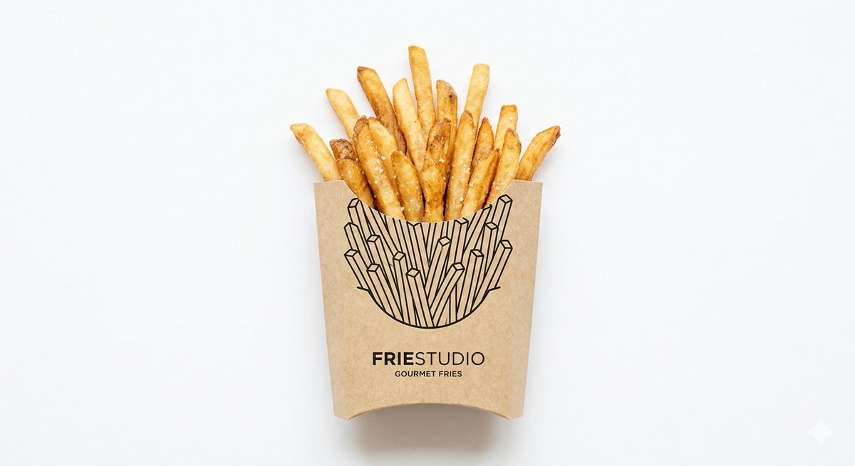 minimal studio shot on pure white background, real [Food Name] emerging from a p…
