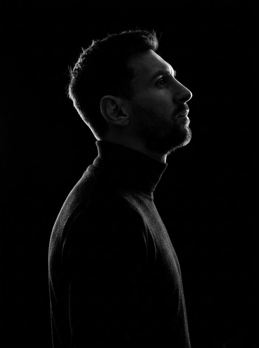 A minimalist black and white cinematic portrait featuring two individuals (male … (2)