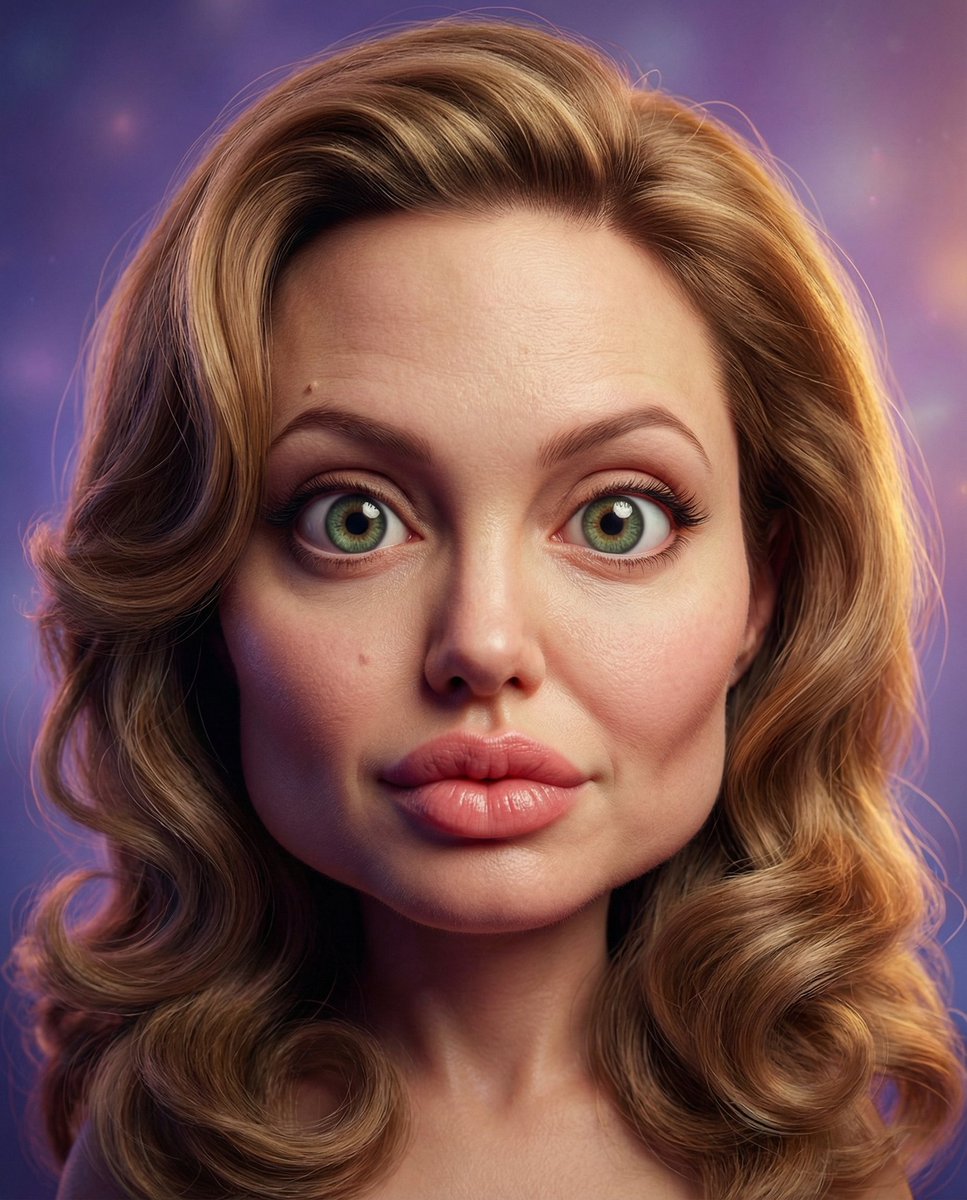 Hyperrealistic baby @ image in a caricature style, with exaggerated facial featu… (2)