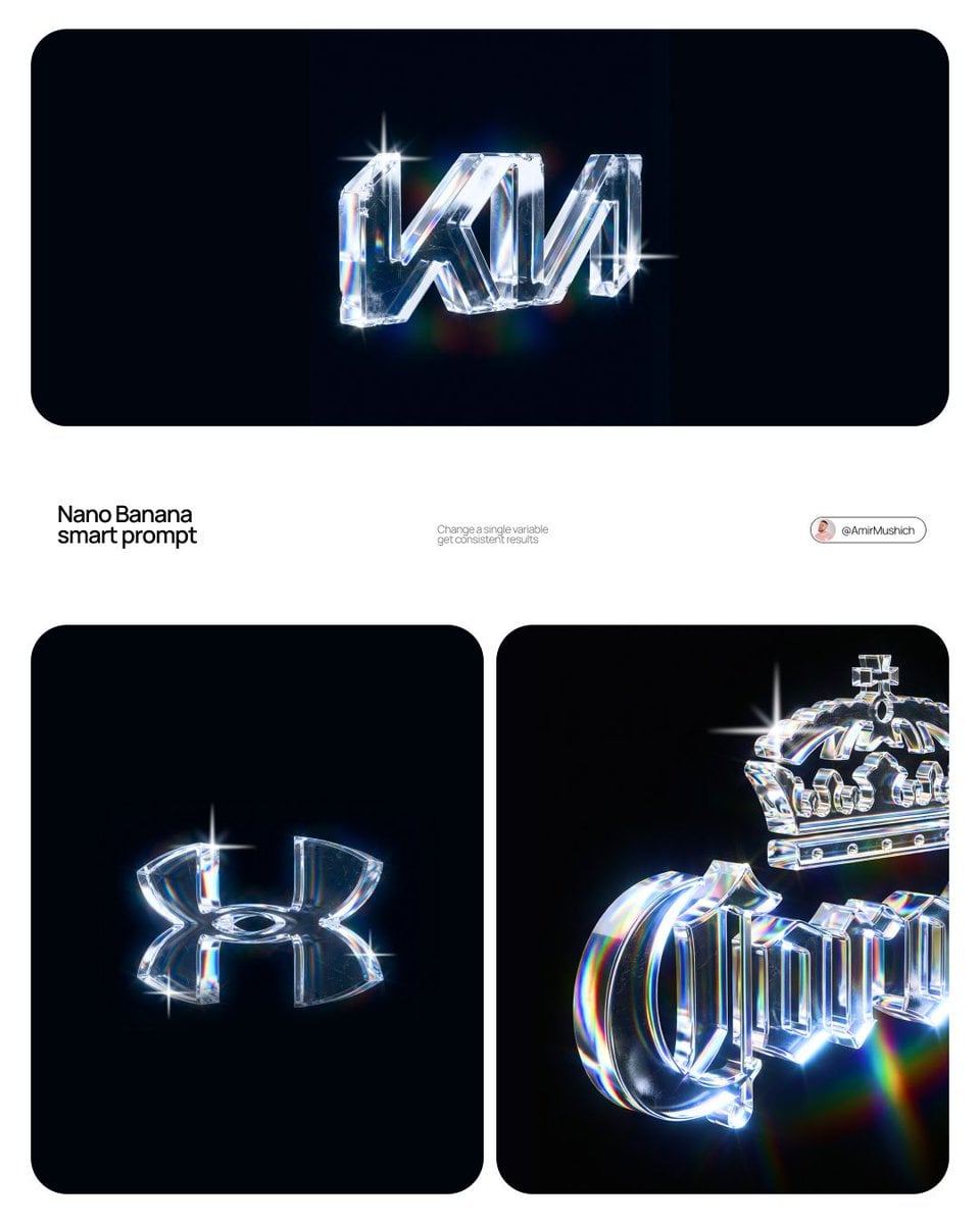 [Brand Name] Act as a CGI Optical Physicist and 3D Type Sculptor creating a hero…