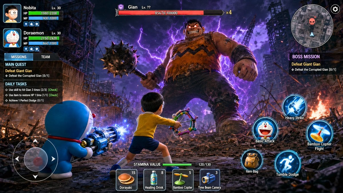 A high-resolution, photorealistic 3D action RPG mobile game screenshot of an epi…