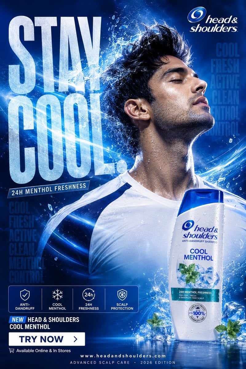 FORMAT: 4:5 vertical hyper-commercial anti-dandruff shampoo campaign poster, ult… (1)