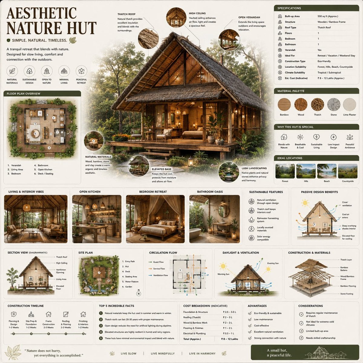 Create a premium square reference-style architectural infographic centered aroun…