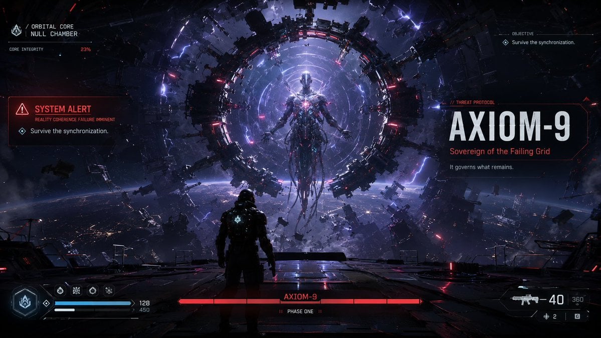 Create a premium, highly believable Boss Fight Intro Screen for an imaginary gam… (4)