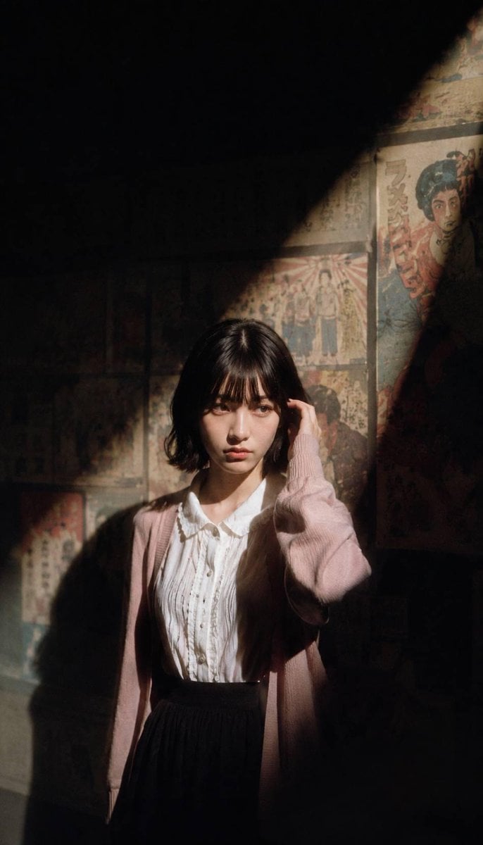 Use my reference photo to preserve the exact facial features, hairstyle, bangs, … (2)
