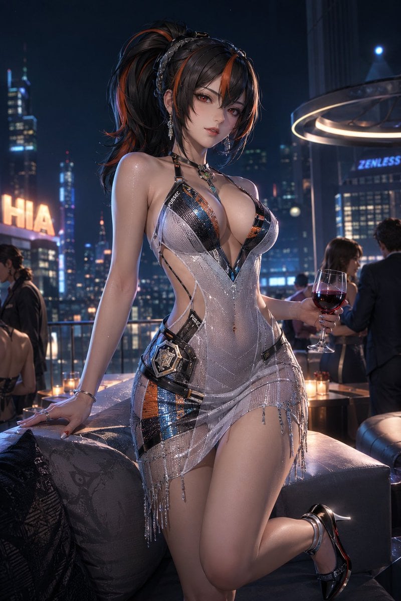 Ultra-luxury couture microdress, translating the selected character’s palette, m… (1)