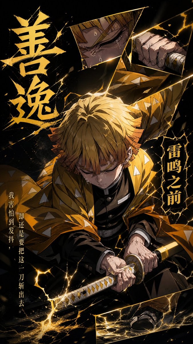 Create a vertical 9:16 high-resolution anime emotional-fragment poster. Characte… (3)