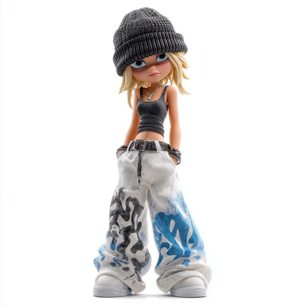 Masterpiece, 8k, best quality, a stylish artistic blind box toy of a cool and cu… (4)