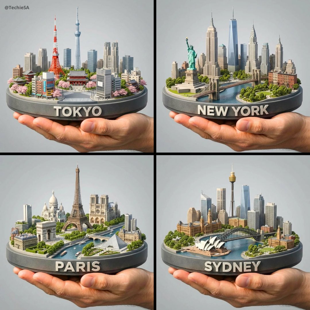 3D Miniature City Model؛ عکس ساخته‌شده با هوش مصنوعی و پرامپت فارسی در Axeto