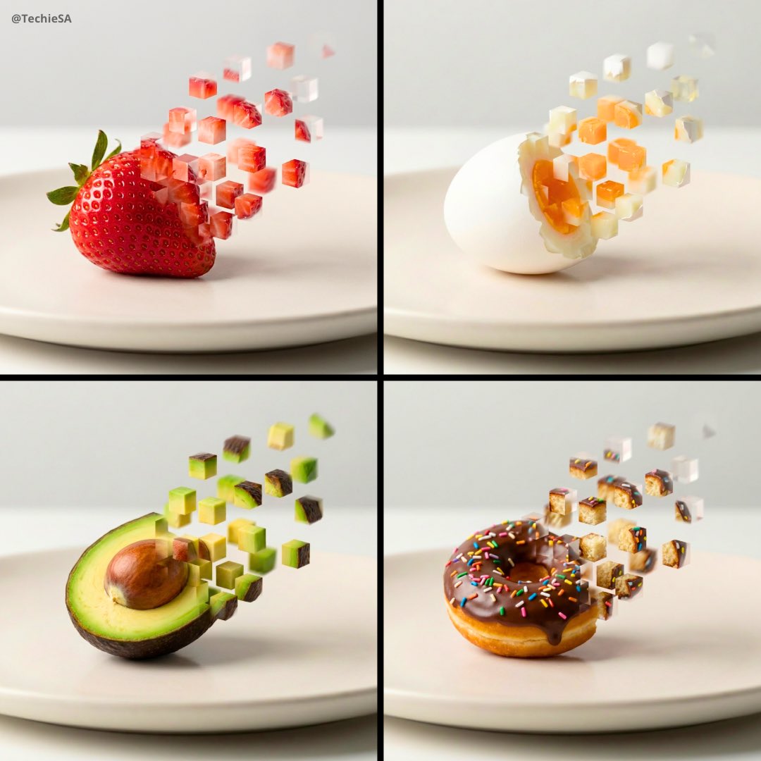 Pixelized Food by NANO BANANA PRO؛ محتوای مرتبط هوش مصنوعی در Axeto