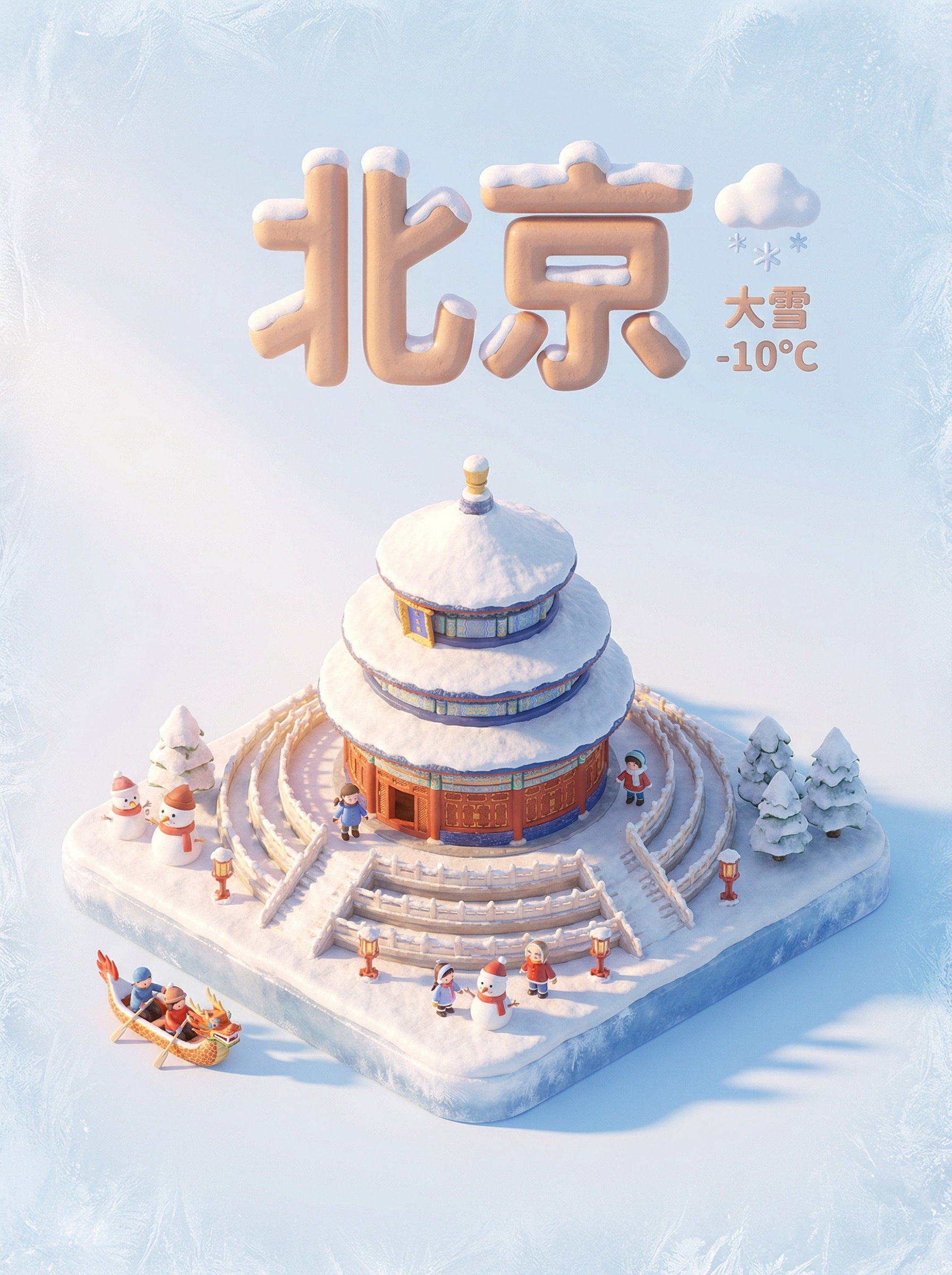 Beijing Snowy Cartoon Scene (2)؛ عکس ساخته‌شده با هوش مصنوعی و پرامپت فارسی در Axeto