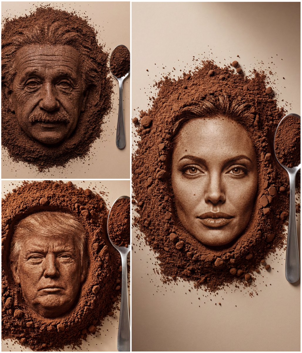 Coffee Impression of a Face؛ عکس ساخته‌شده با هوش مصنوعی و پرامپت فارسی در Axeto