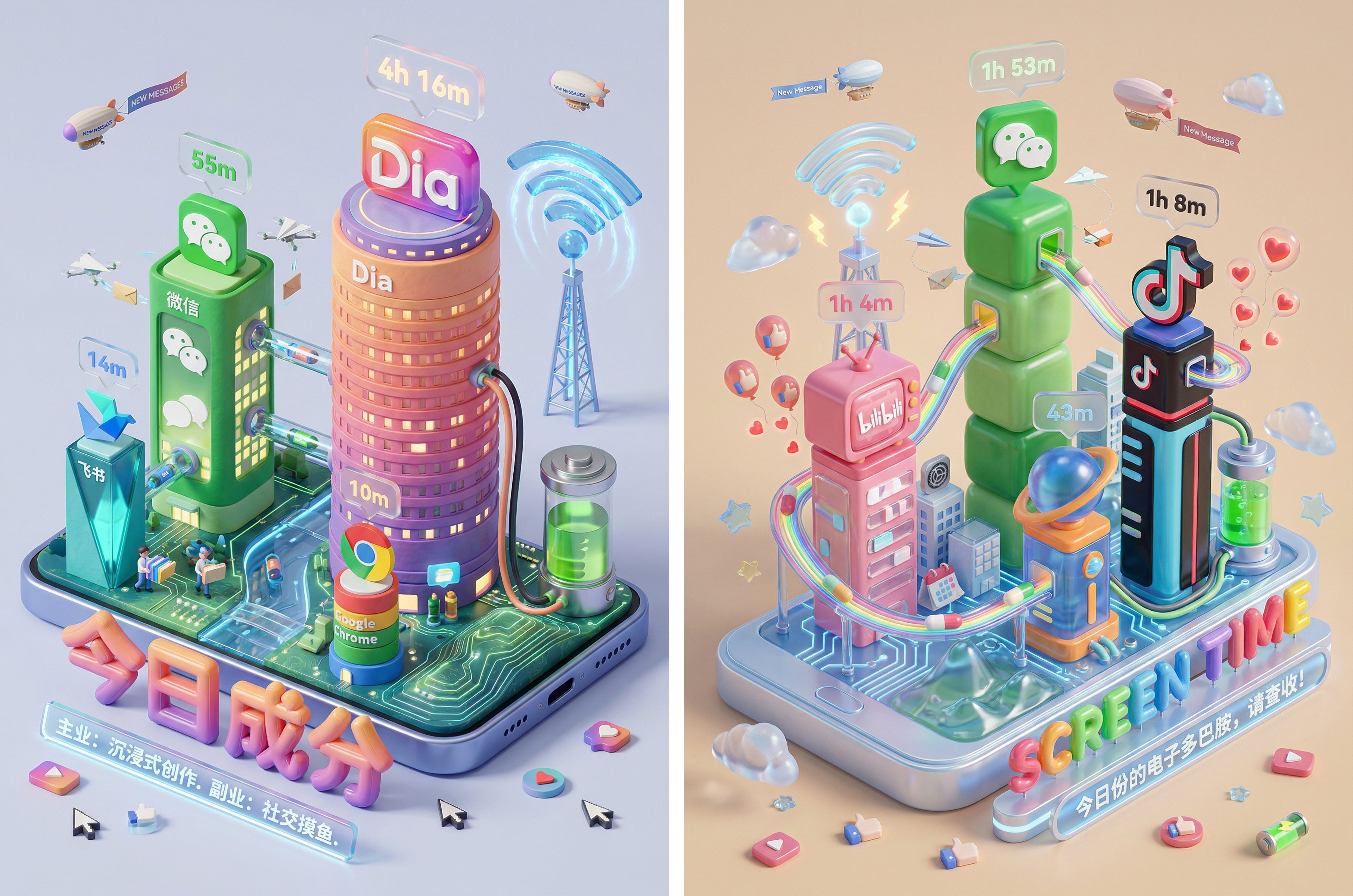 Digital Town Screen Time Display؛ عکس ساخته‌شده با هوش مصنوعی و پرامپت فارسی در Axeto