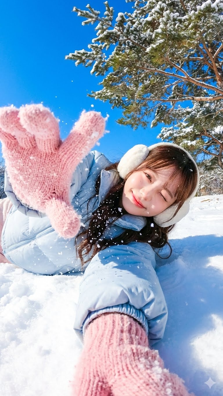 Lying Asian Woman in Snow؛ محتوای مرتبط هوش مصنوعی در Axeto