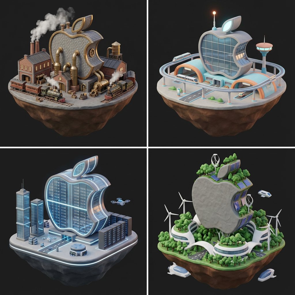Nano Banana Pro Prompt: Transform Logos into Floating Islands Across 4 Eras؛ محتوای مرتبط هوش مصنوعی در Axeto
