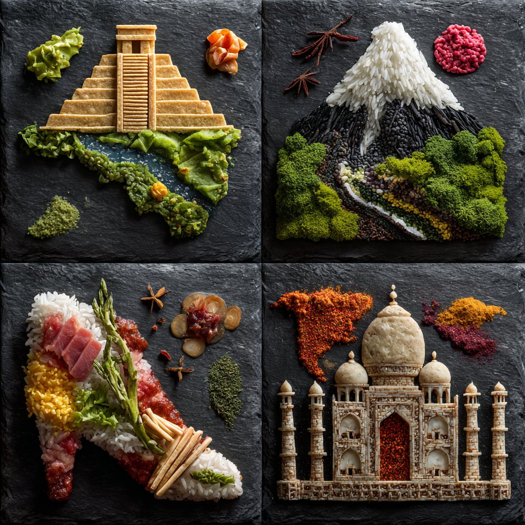 National Dish Grid (2)؛ عکس ساختهشده با هوش مصنوعی و پرامپت فارسی در Axeto