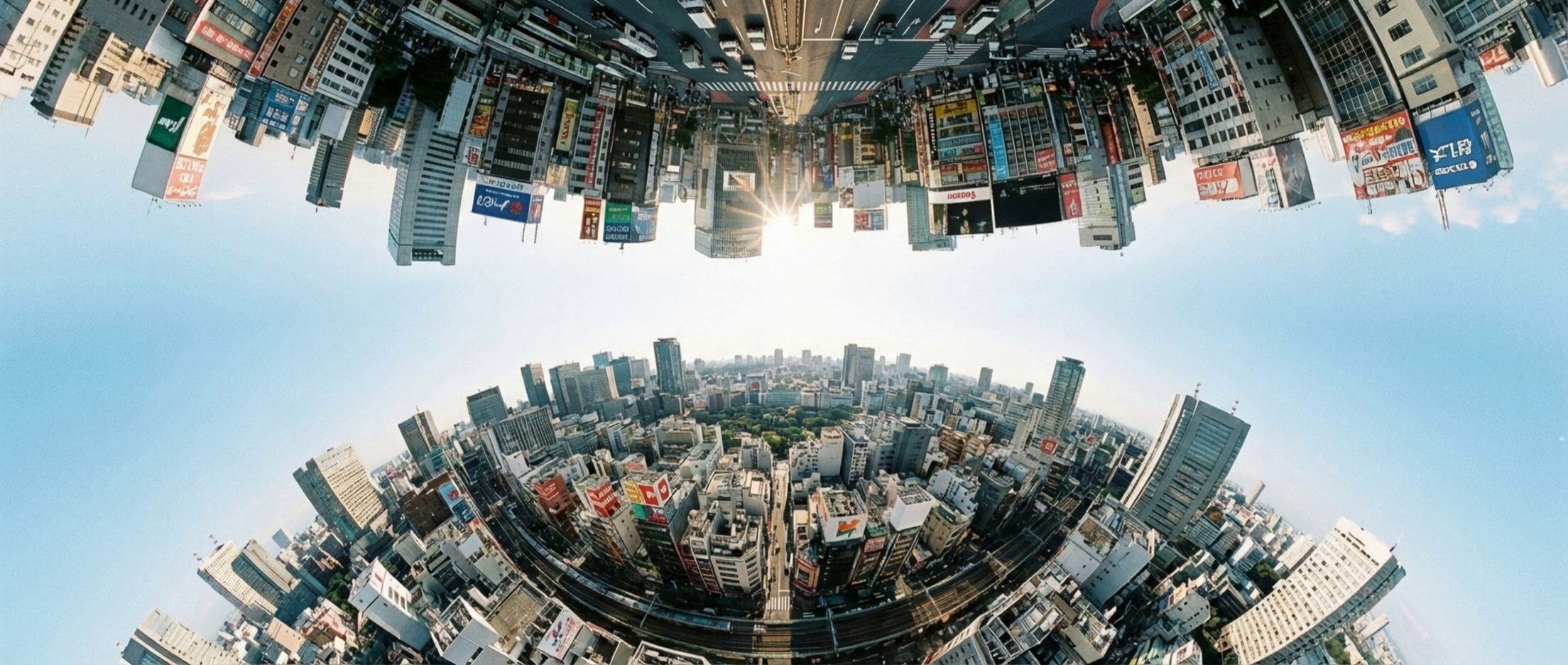Nano Banana Pro Test: Ultra-Wide-Angle Photograph from the Surface of a Tiny Hab…؛ عکس ساخته‌شده با هوش مصنوعی و پرامپت فارسی در Axeto