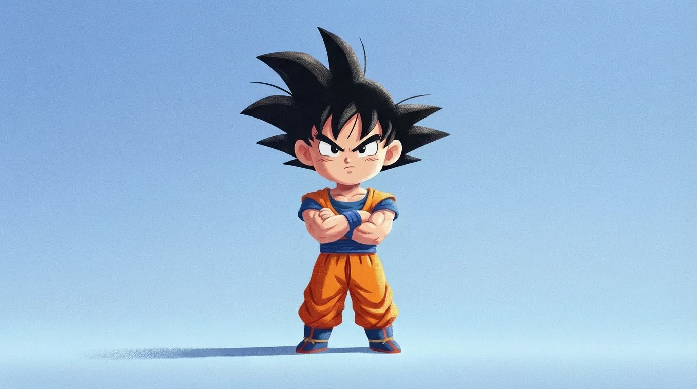 Goku Solo Illustration (1)؛ عکس ساخته‌شده با هوش مصنوعی و پرامپت فارسی در Axeto