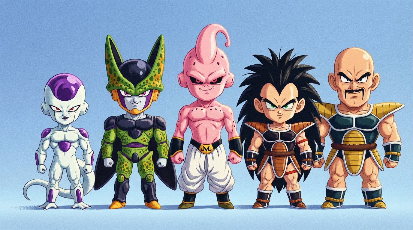 Nano Banana Pro - Dragon Ball Z Style Q-version Pseudo 3D Illustration (3)؛ عکس ساخته‌شده با هوش مصنوعی و پرامپت فارسی در Axeto