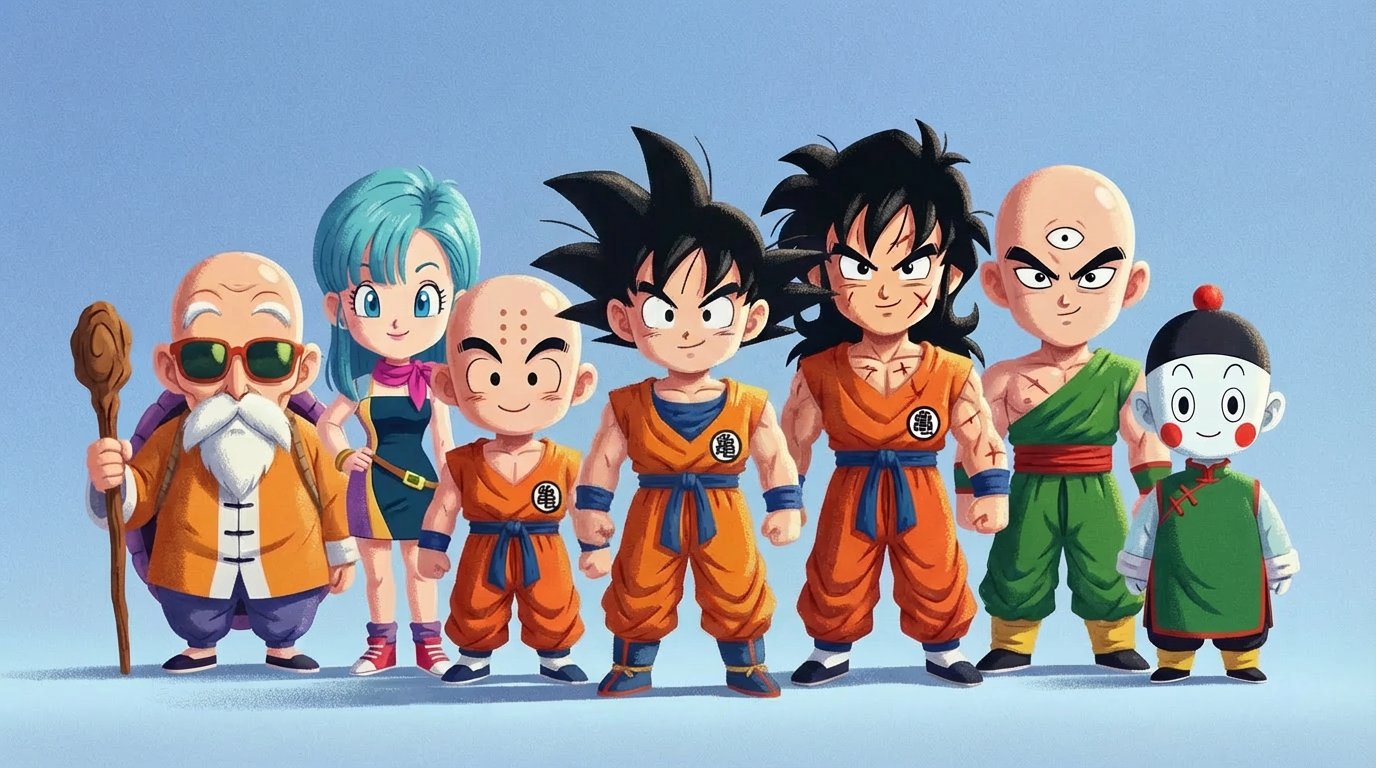 Nano Banana Pro - Dragon Ball Z Style Q-version Pseudo 3D Illustration (4)؛ عکس ساخته‌شده با هوش مصنوعی و پرامپت فارسی در Axeto