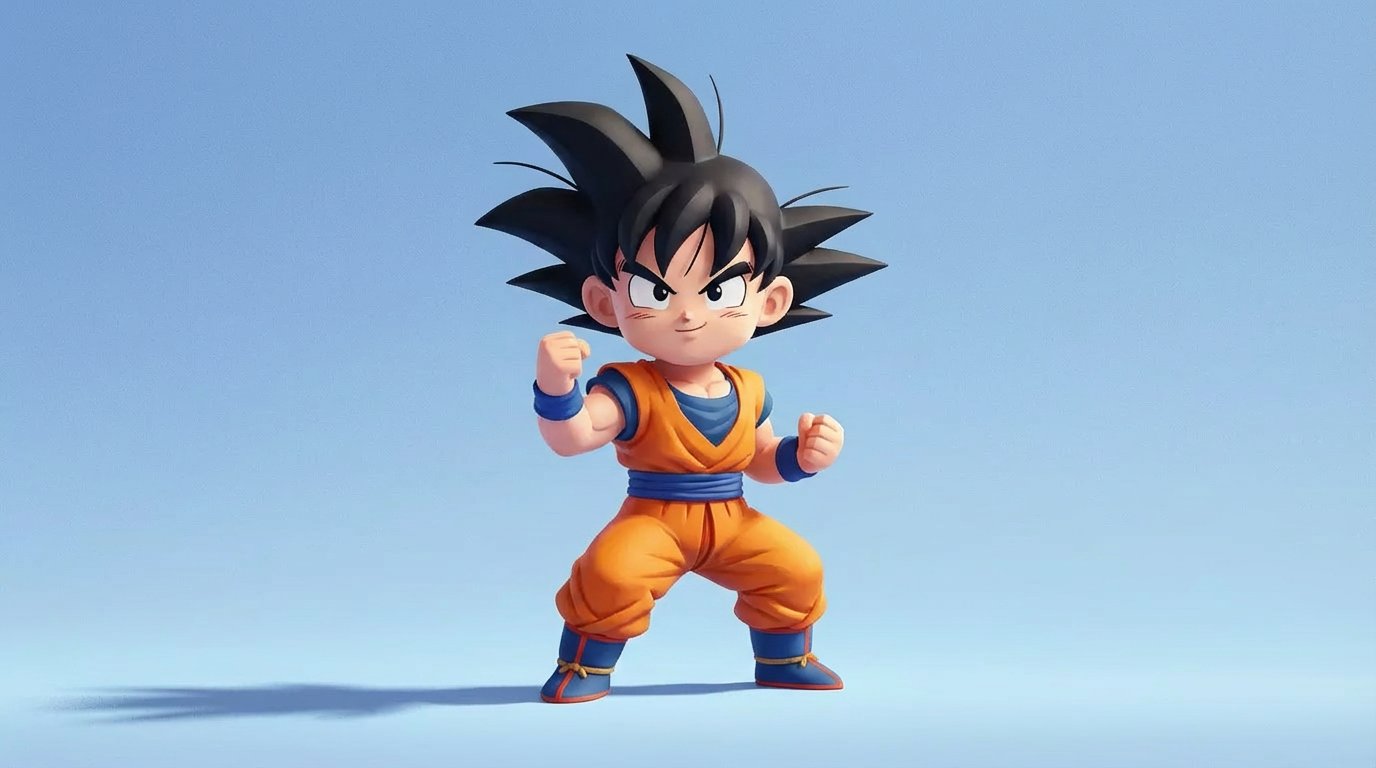 Nano Banana Pro - Dragon Ball Z Style Q-version Pseudo 3D Illustration (6)؛ عکس ساخته‌شده با هوش مصنوعی و پرامپت فارسی در Axeto