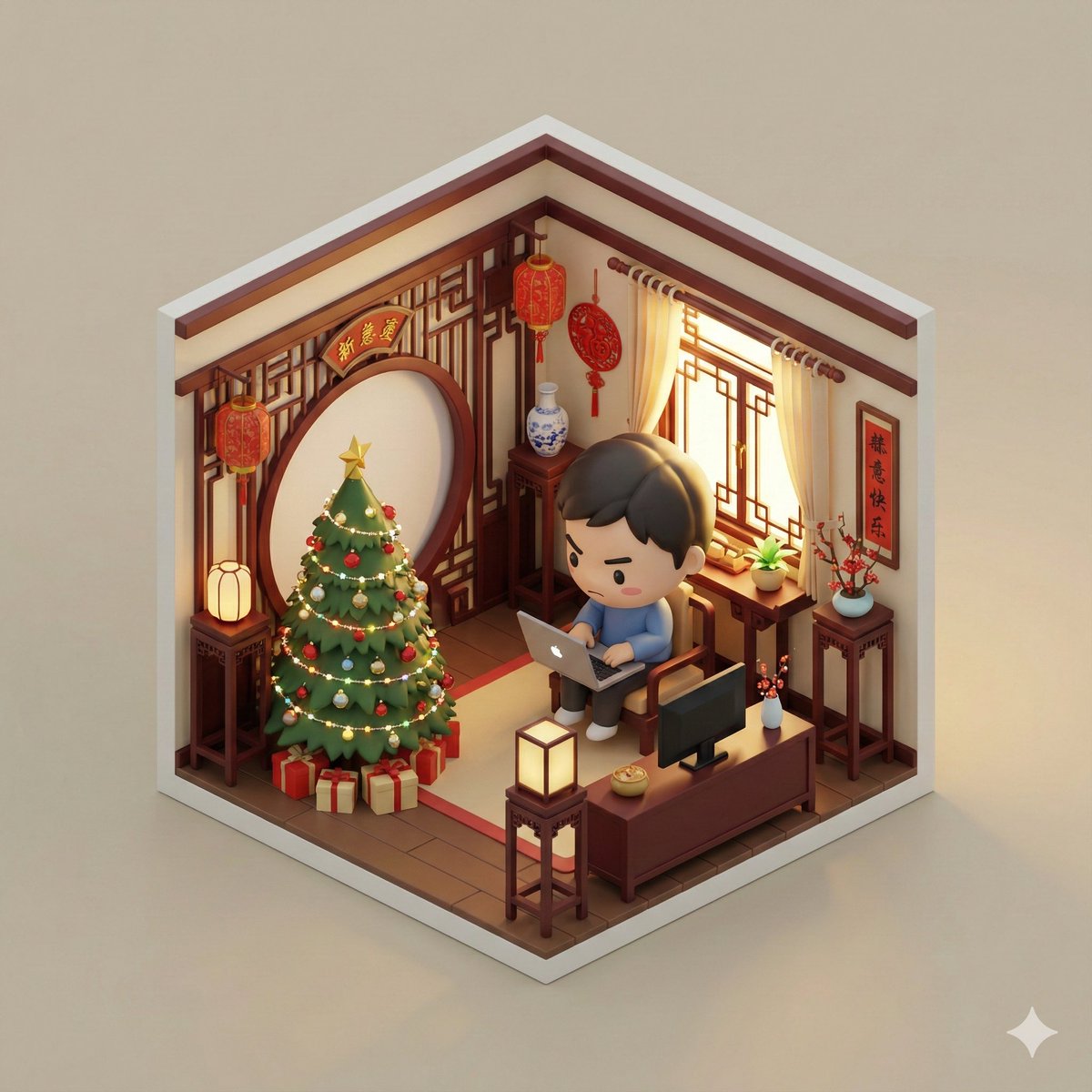 BananaPro 3D Miniature Room (1)؛ عکس ساخته‌شده با هوش مصنوعی و پرامپت فارسی در Axeto