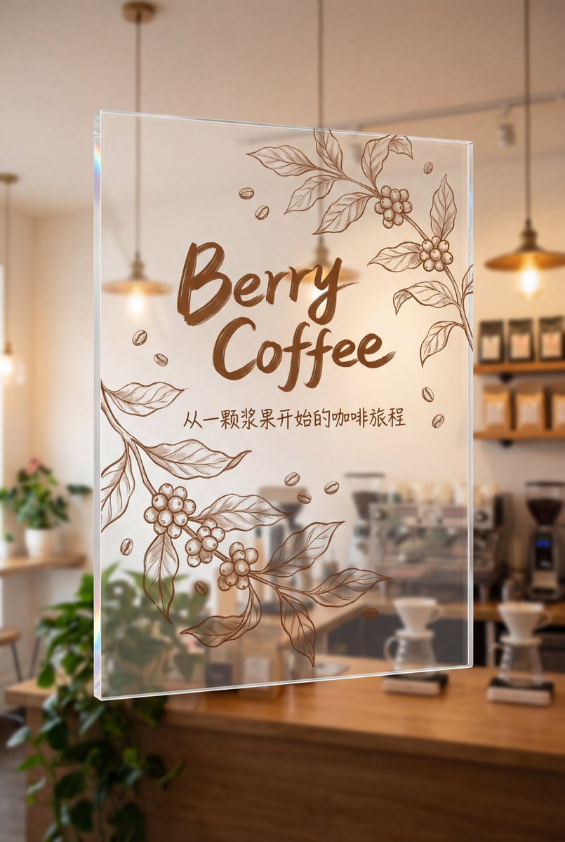 Ultra-realistic Premium Transparent Acrylic Signage Panel (2)؛ عکس ساخته‌شده با هوش مصنوعی و پرامپت فارسی در Axeto