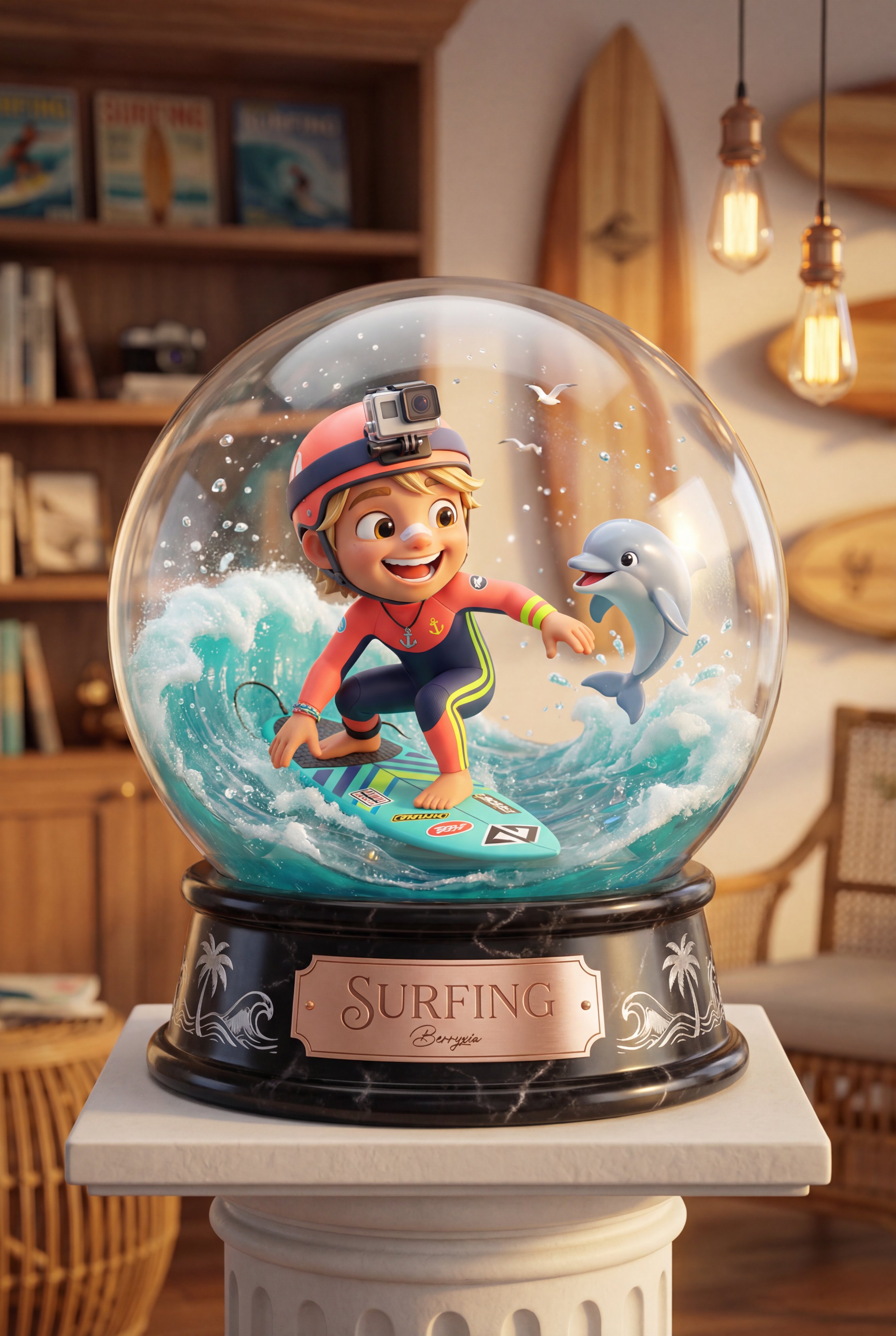 Childhood Snow Globe Memory (1)؛ عکس ساخته‌شده با هوش مصنوعی و پرامپت فارسی در Axeto