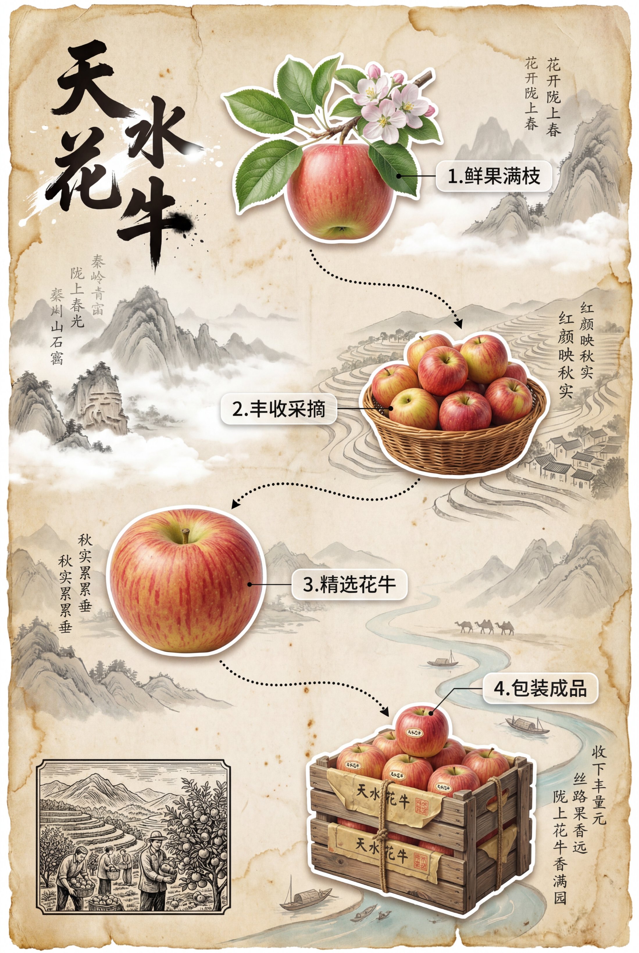Wuyi Mountain Big Red Robe Cultural Infographic (1)؛ عکس ساخته‌شده با هوش مصنوعی و پرامپت فارسی در Axeto