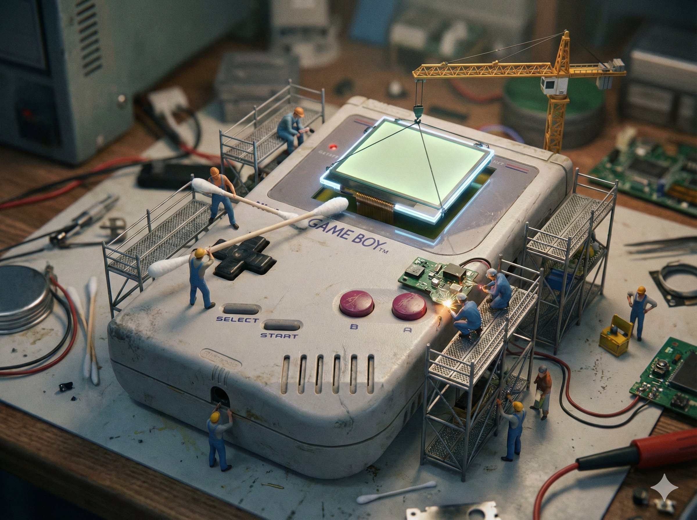 Electronic Retro Style - Overhaul of Vintage Game Boy؛ عکس ساخته‌شده با هوش مصنوعی و پرامپت فارسی در Axeto