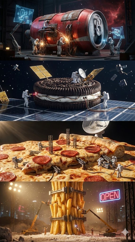 Sci-Fi Industrial Food Fusion؛ محتوای مرتبط هوش مصنوعی در Axeto