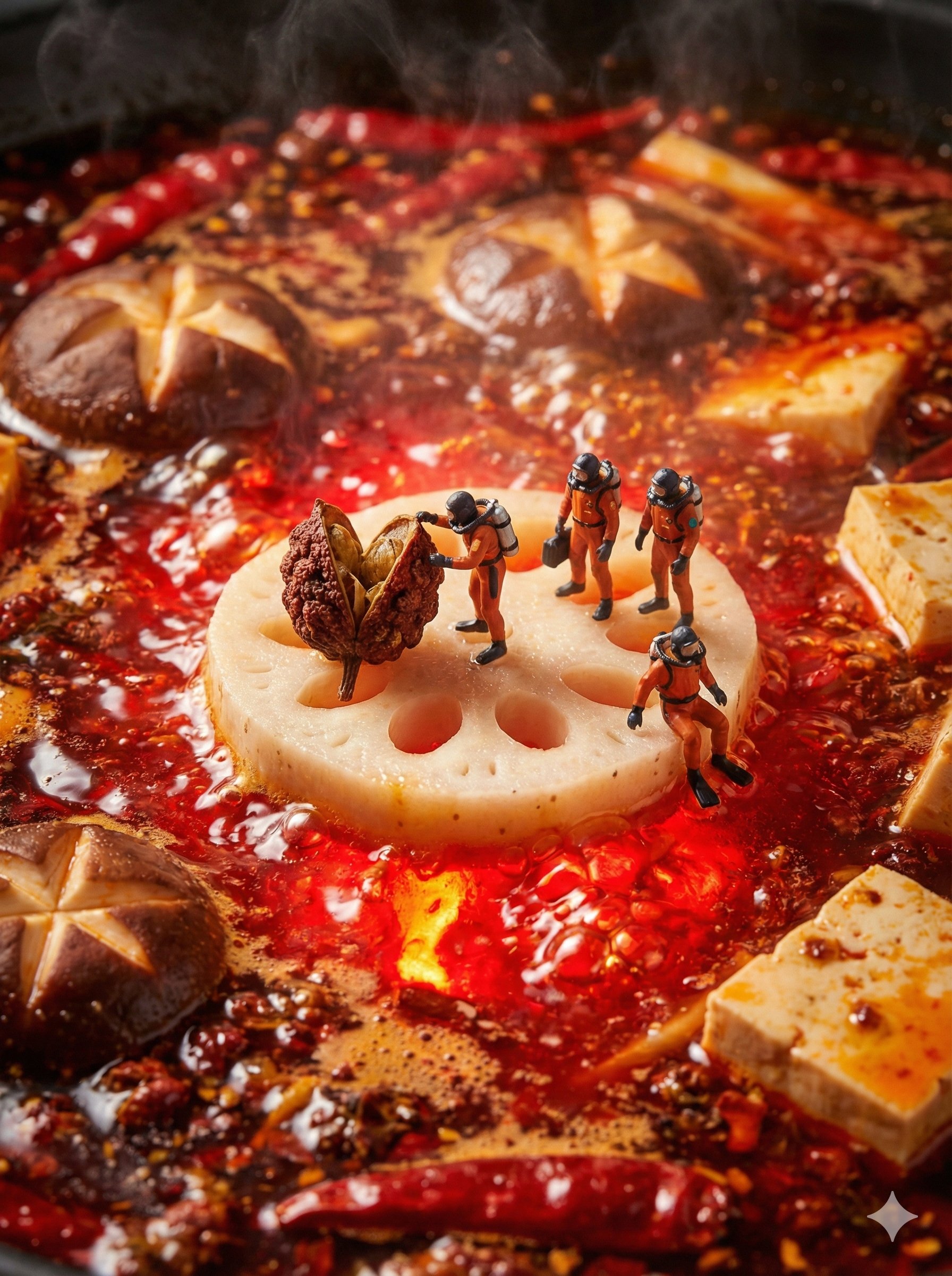 Miniature Worlds and Macro Chinese Cuisine (3)؛ عکس ساخته‌شده با هوش مصنوعی و پرامپت فارسی در Axeto