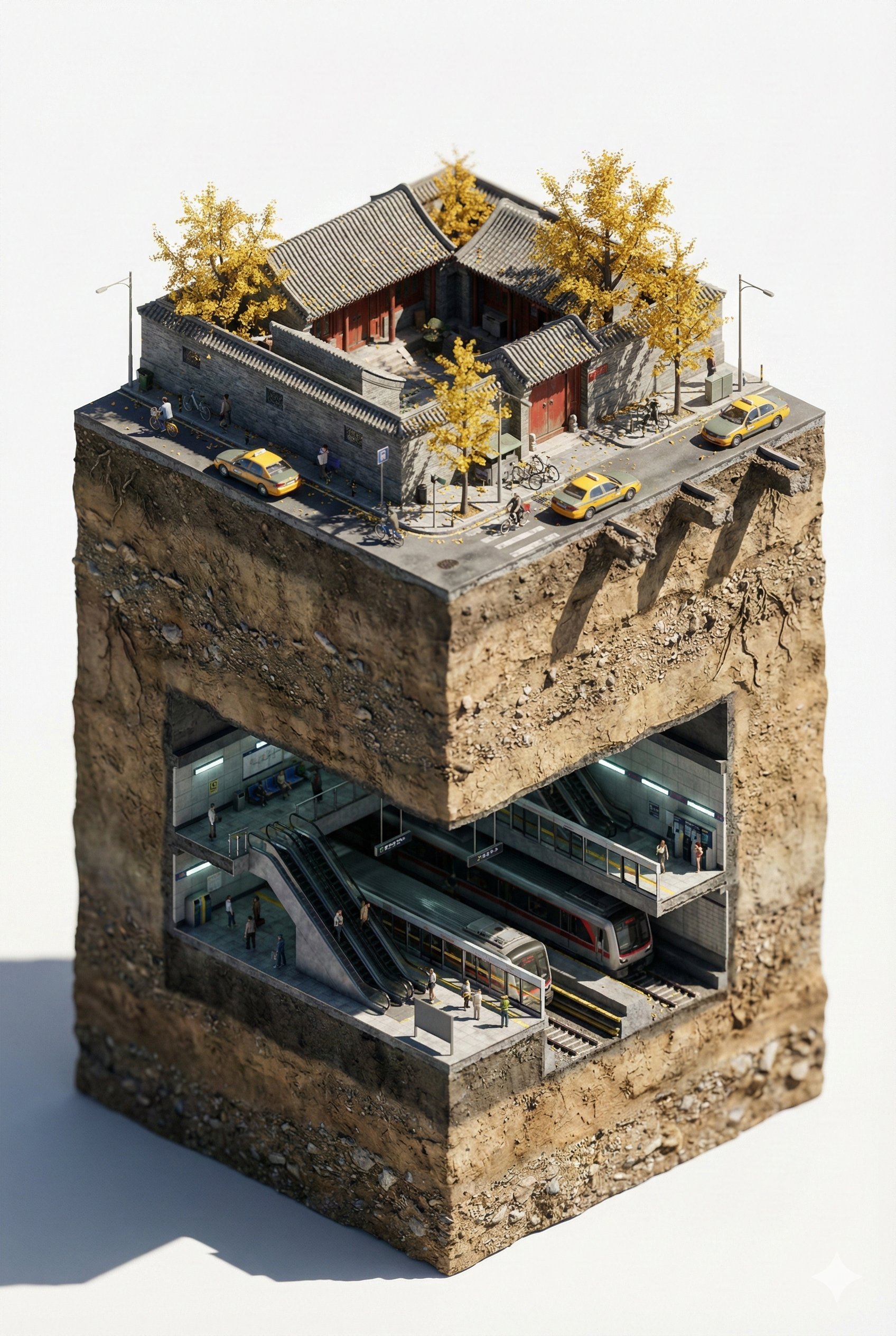 Hyper-realistic Isometric Architectural Maquette of [City/Location Name]؛ عکس ساخته‌شده با هوش مصنوعی و پرامپت فارسی در Axeto