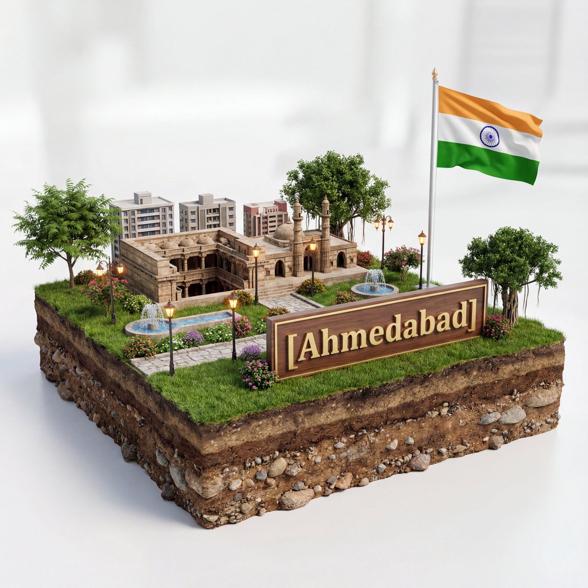 3D Landmark Renders by Nano Banana Pro (1)؛ عکس ساخته‌شده با هوش مصنوعی و پرامپت فارسی در Axeto