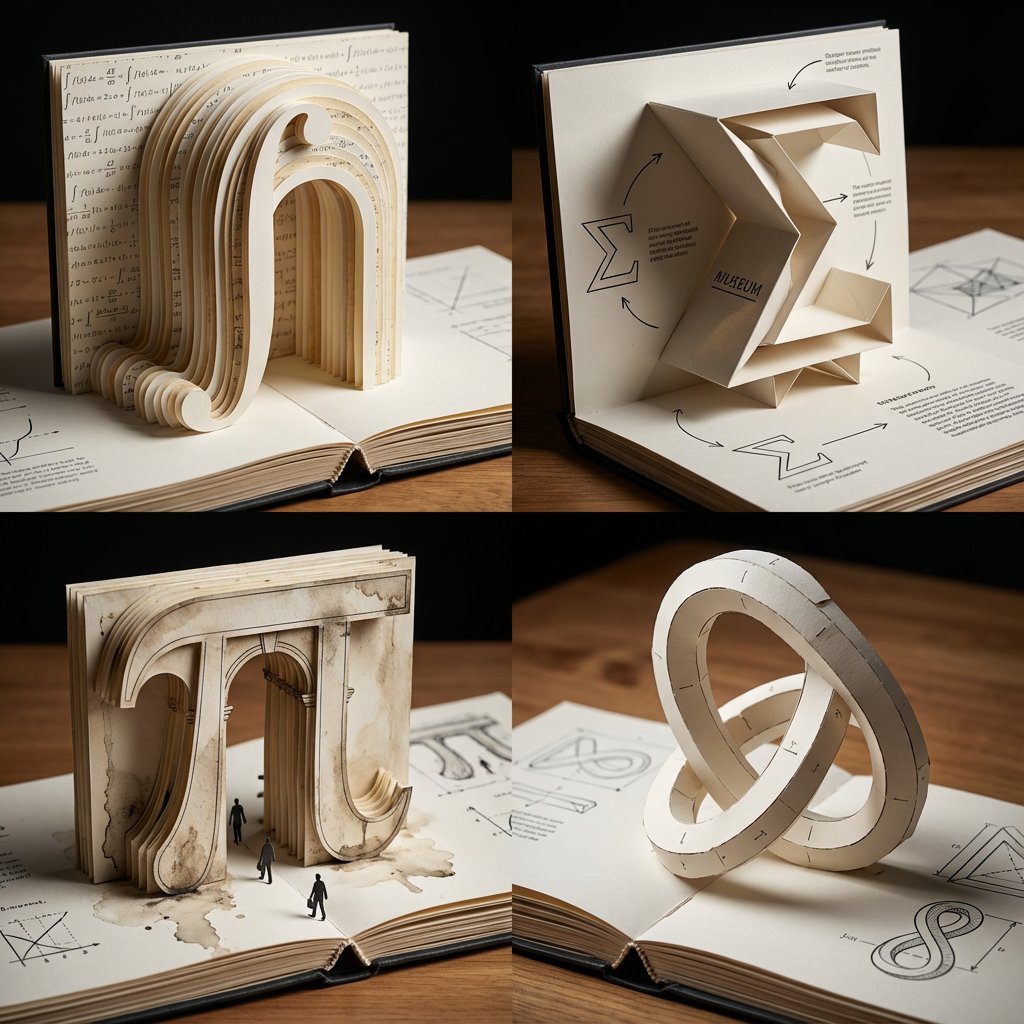 Mathematical Symbol Pop-Up Paper Engineering on an Open Book؛ محتوای مرتبط هوش مصنوعی در Axeto